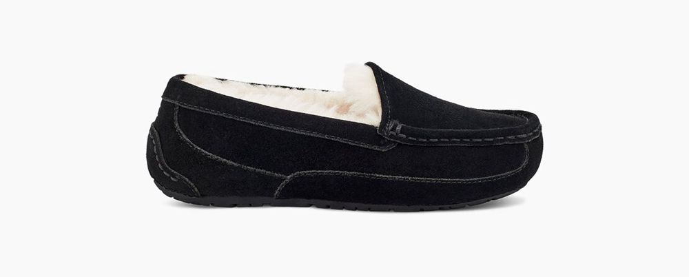 Ugg Ascot - Kids Slippers - Black - NZ (3812BOUER)